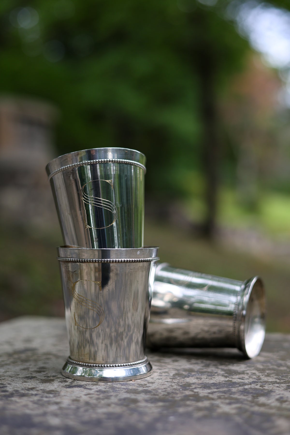 Monogrammed “S” Julep Cups-1