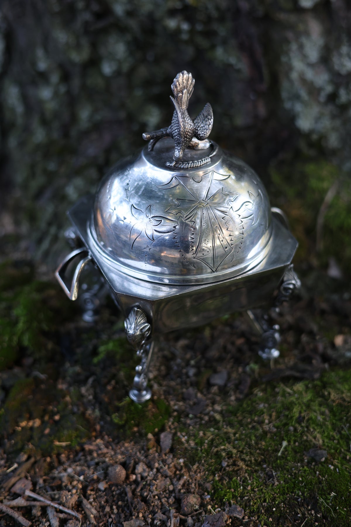 Wilcox Silver Plate Game Bird Server-1