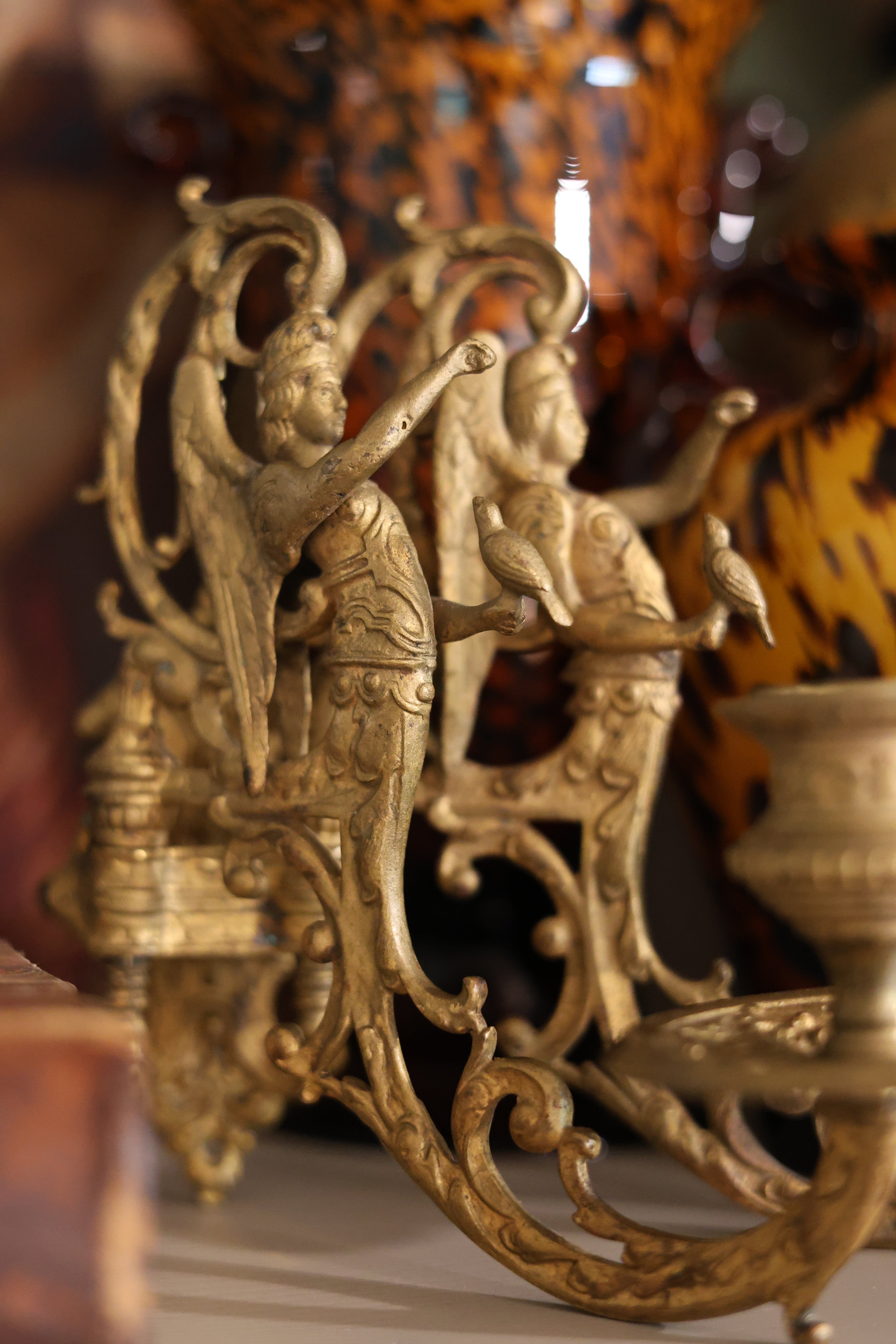 Winged Figure Piano Sconce