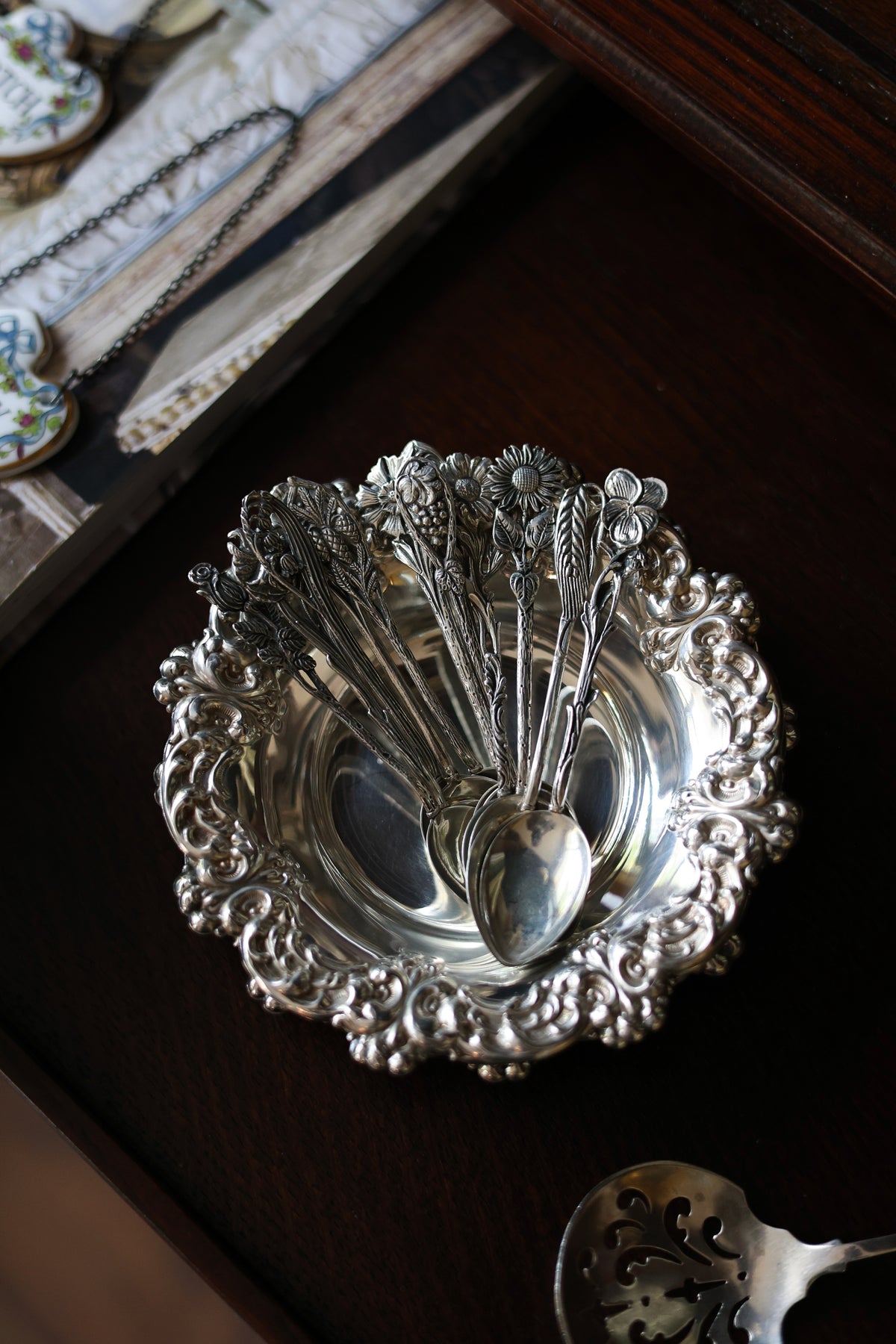 Viking Plate Scroll-Rim Nut Dishes-1