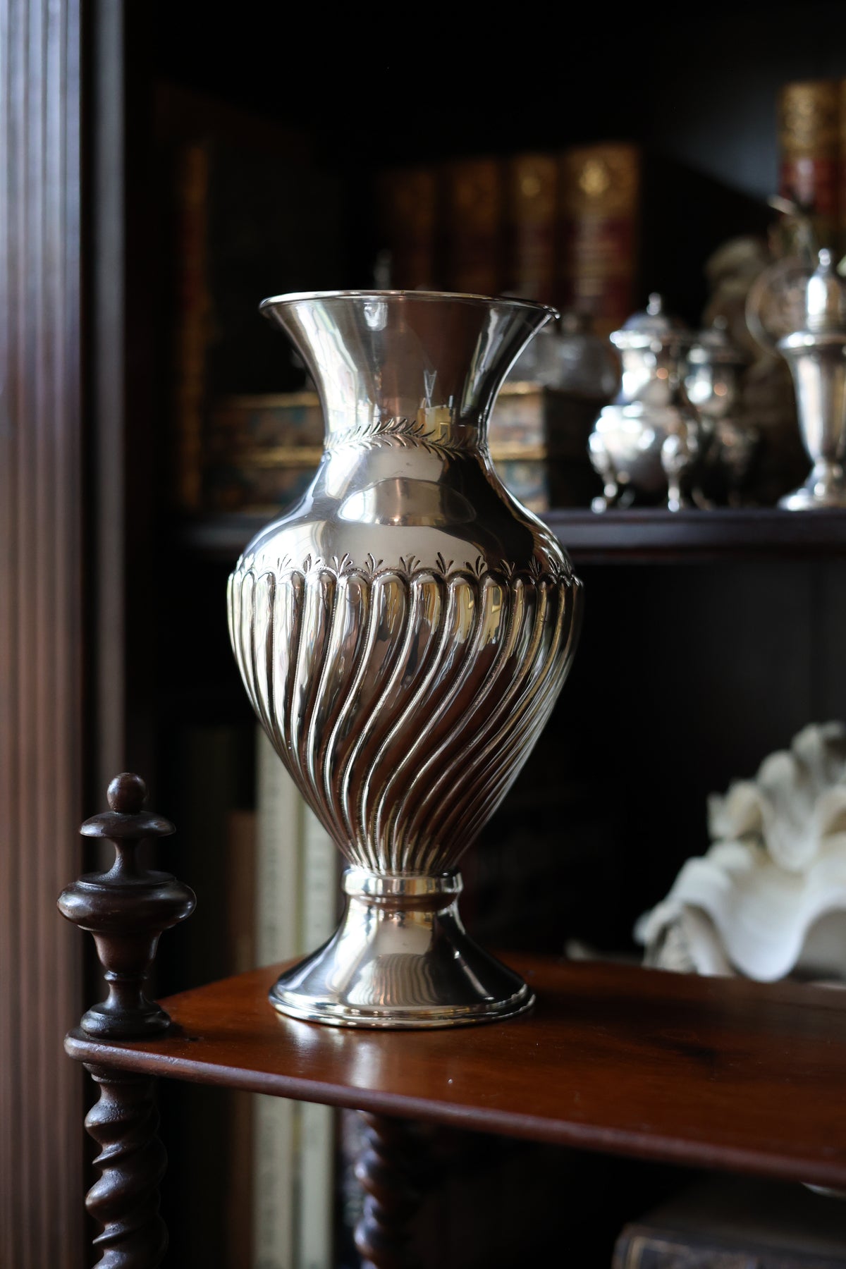 Spiral-Fluted Pedestal Vase-1