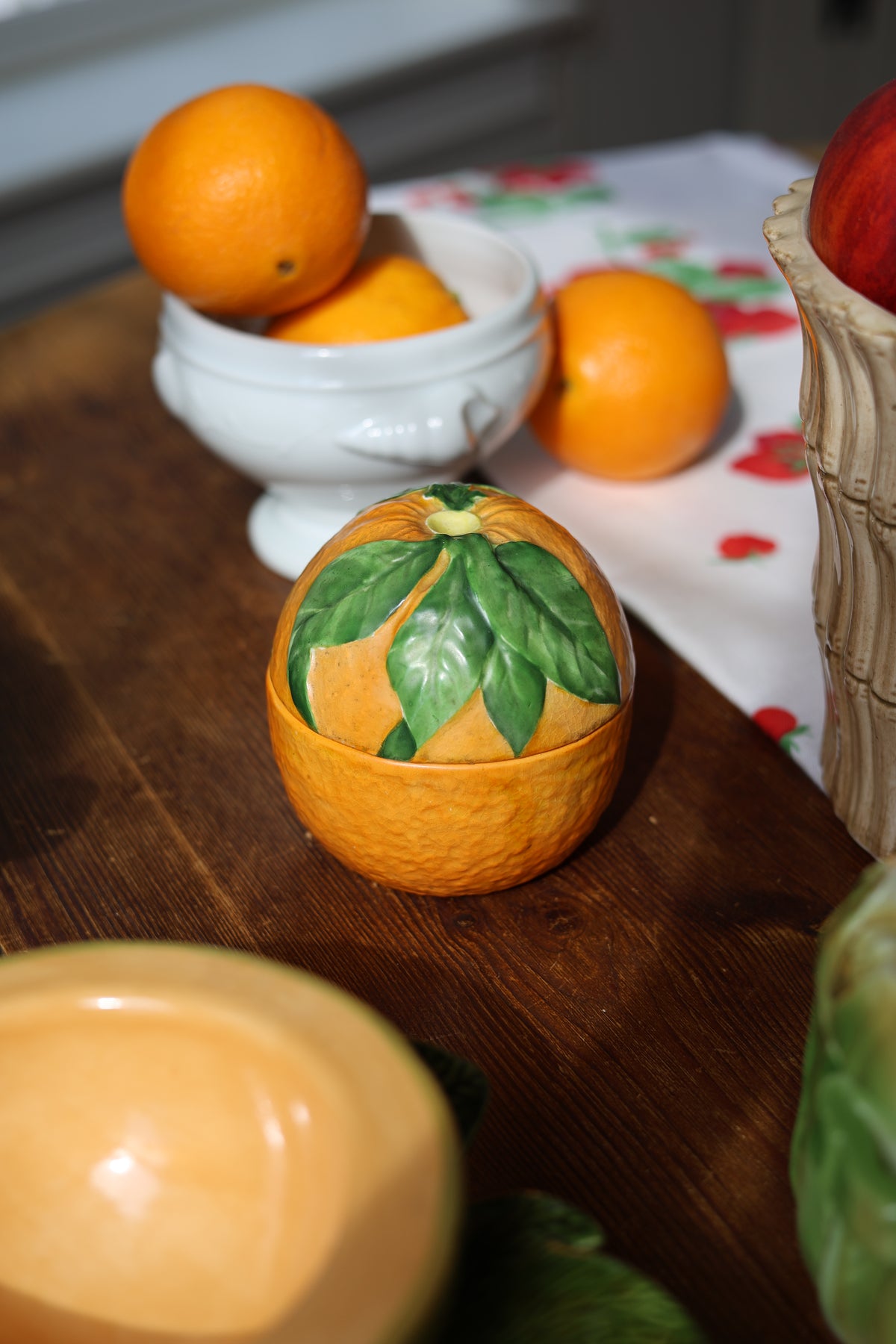 Hampshire Pottery Orange Marmalade Jar-6