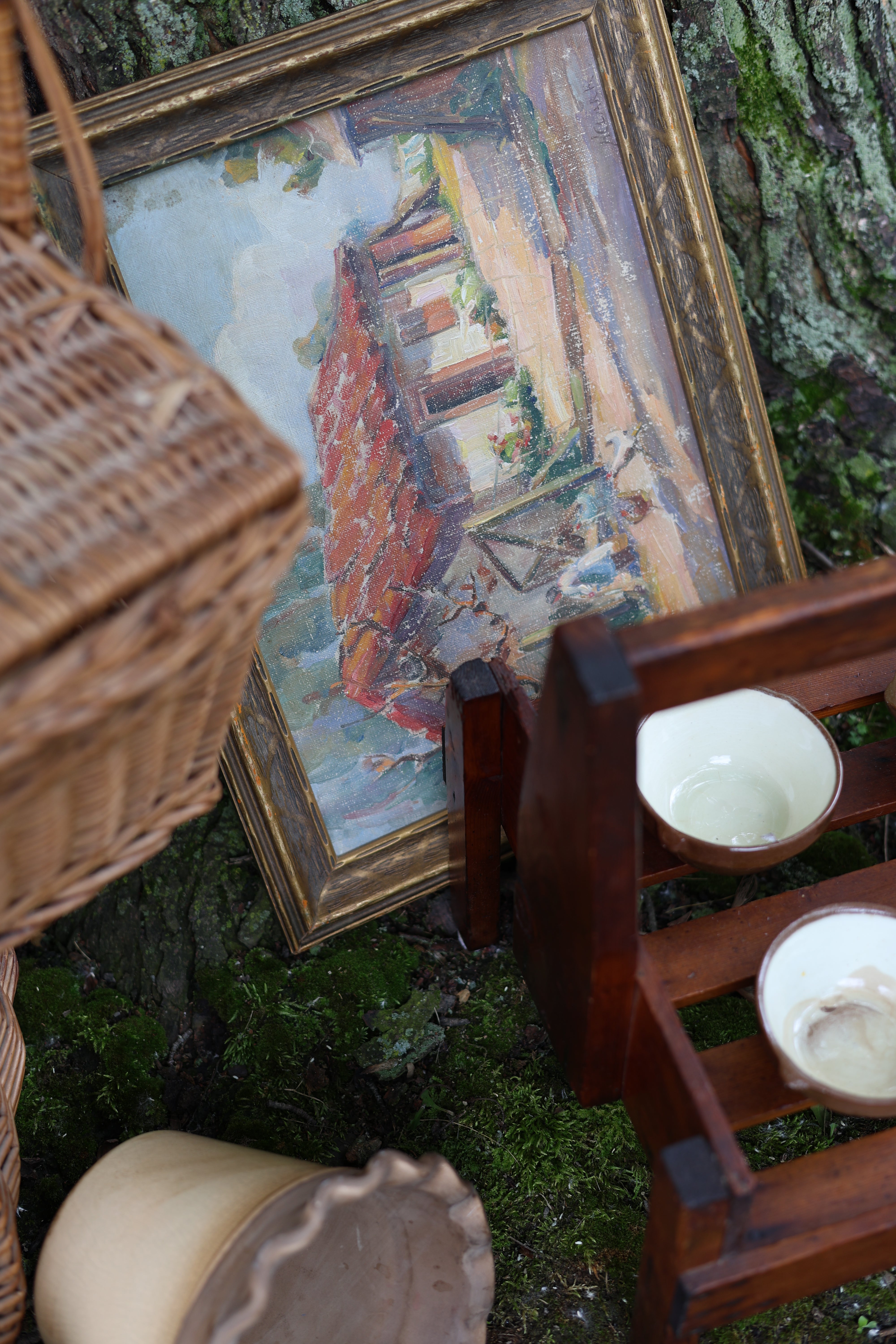 Cottage Farm Oil Painting