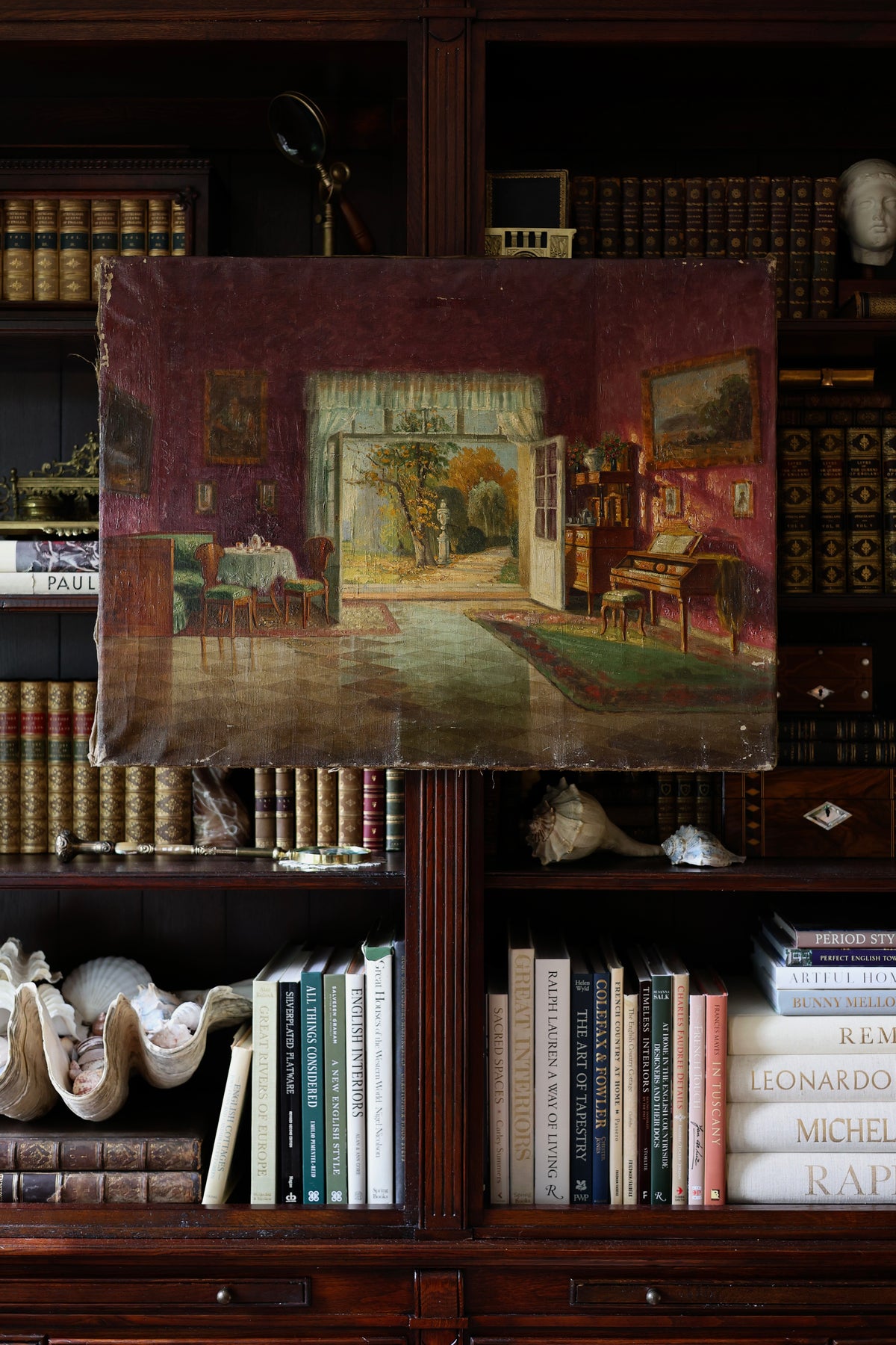 Garden View Interior Parlor Painting