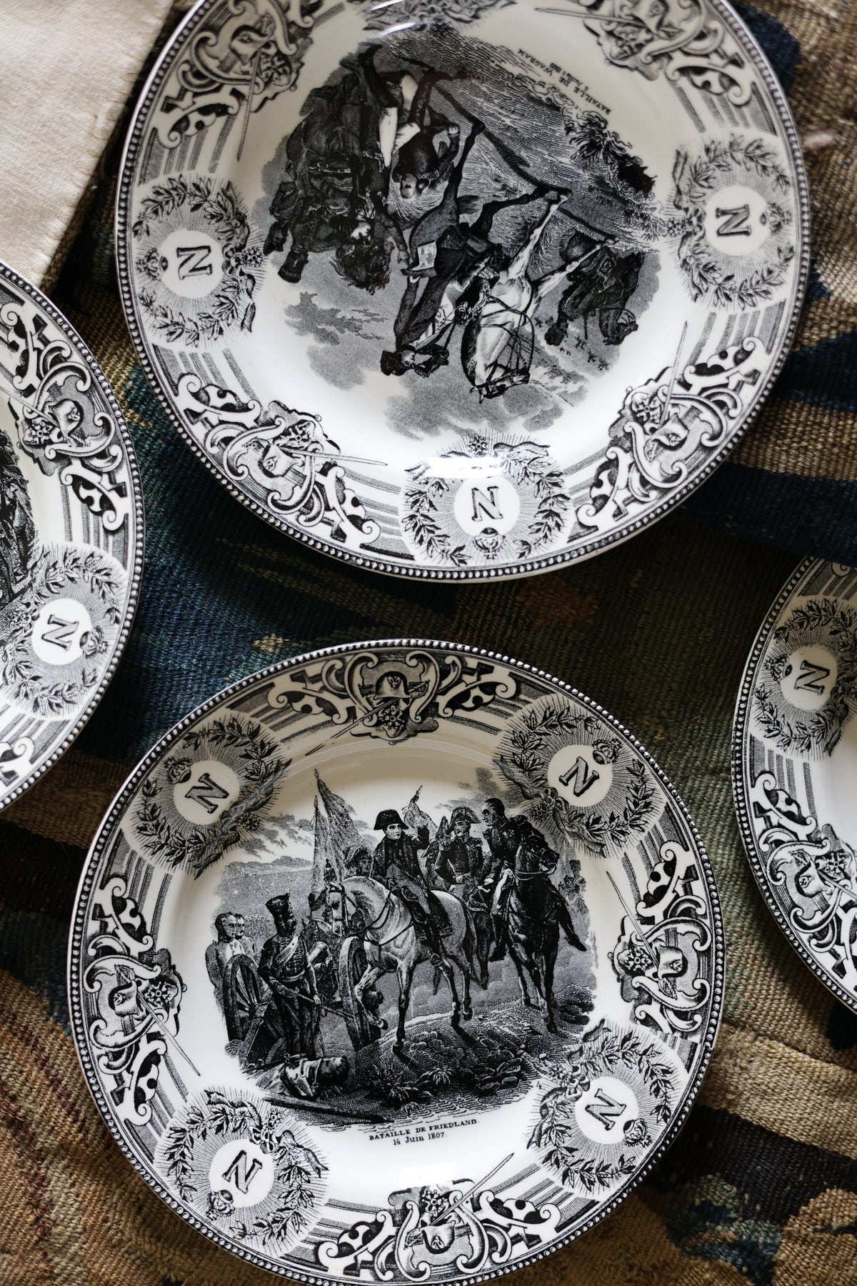 Boch Frères Napoleon Battle Scene Talking Plates