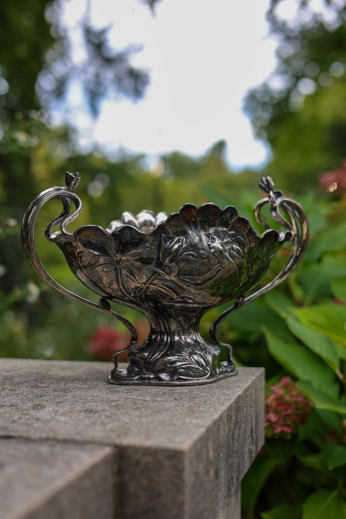 Pairpoint Art Nouveau Nymph Centerpiece-1