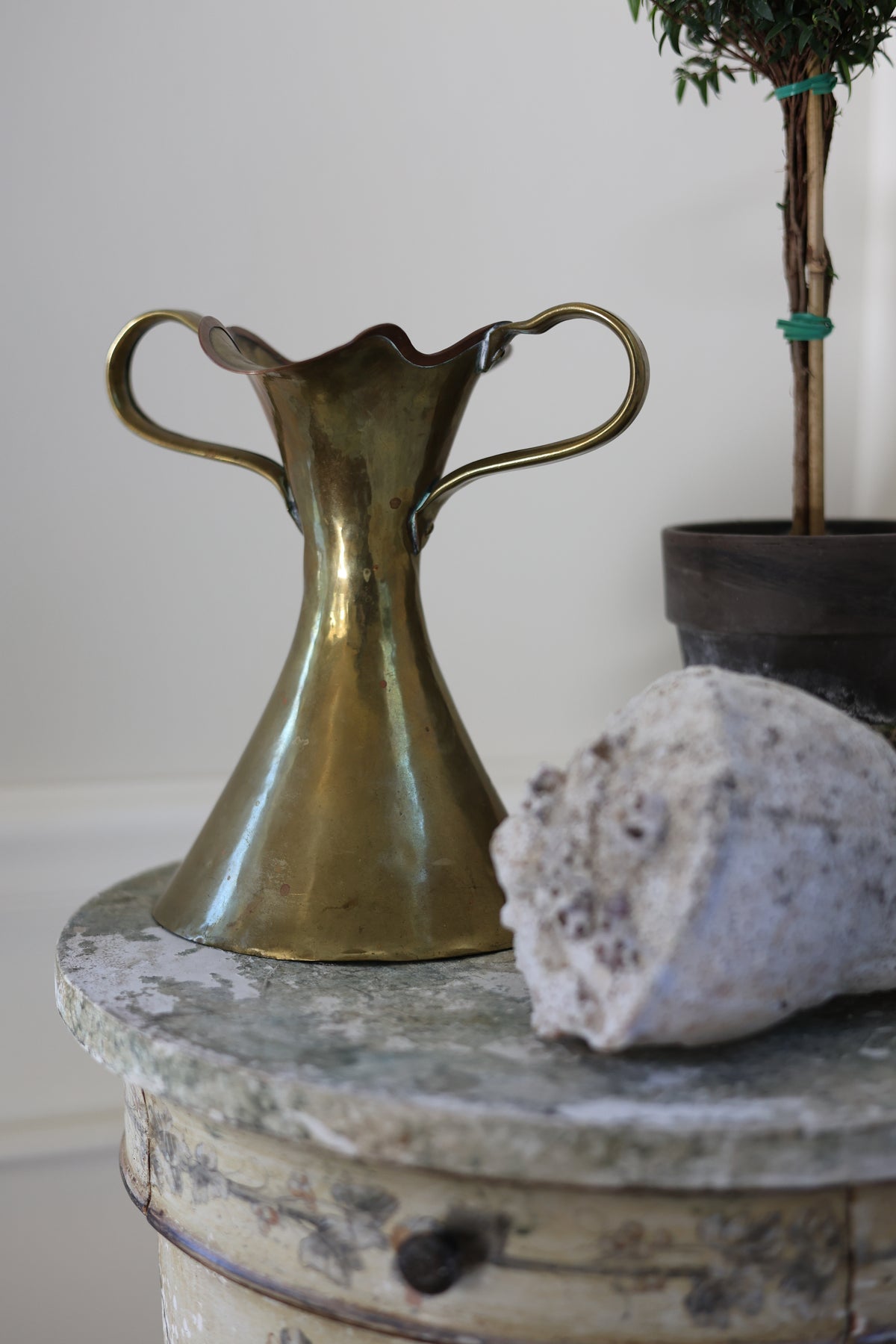 Art Nouveau Brass & Copper Vase-1