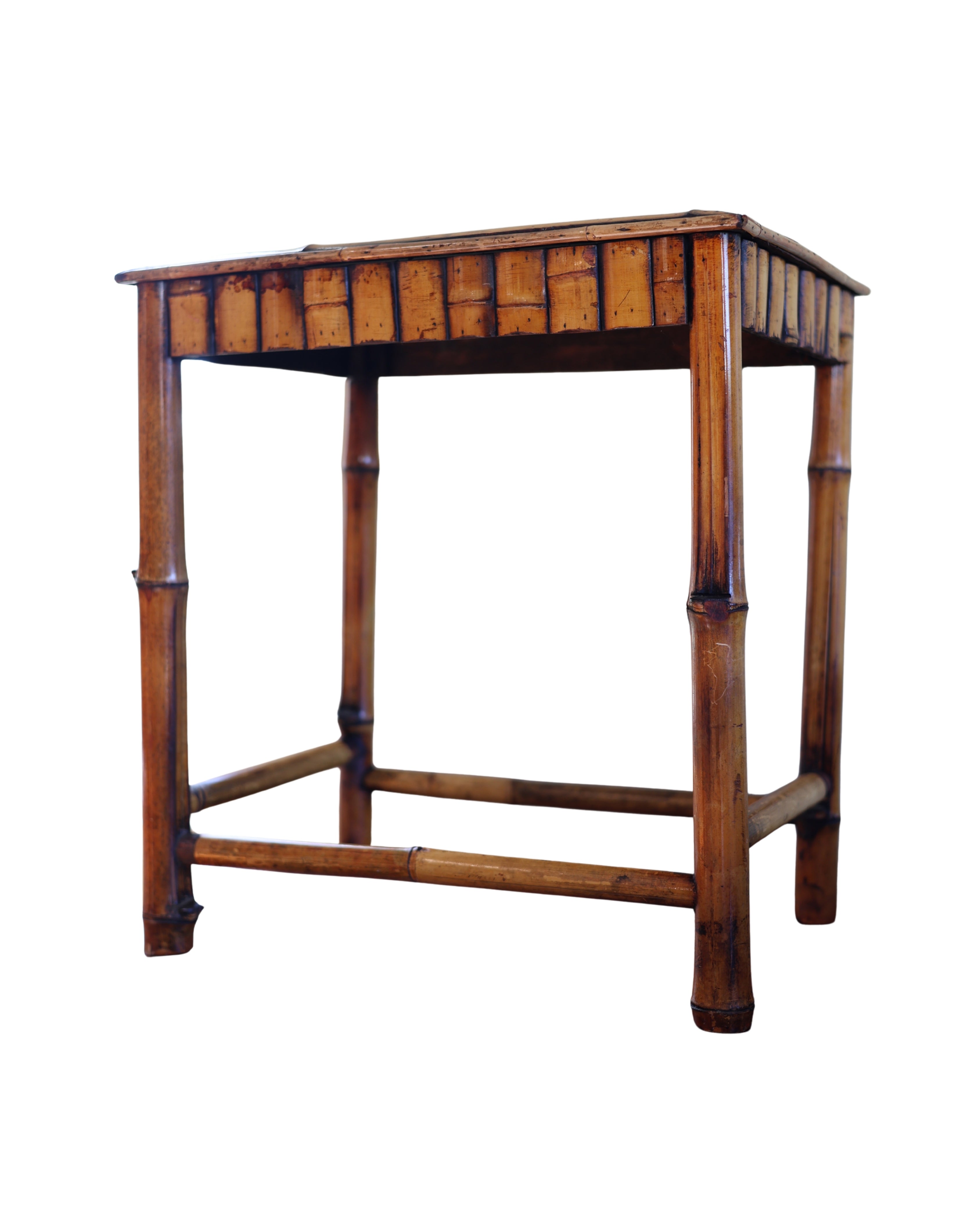 Burnt Bamboo Side Table-2