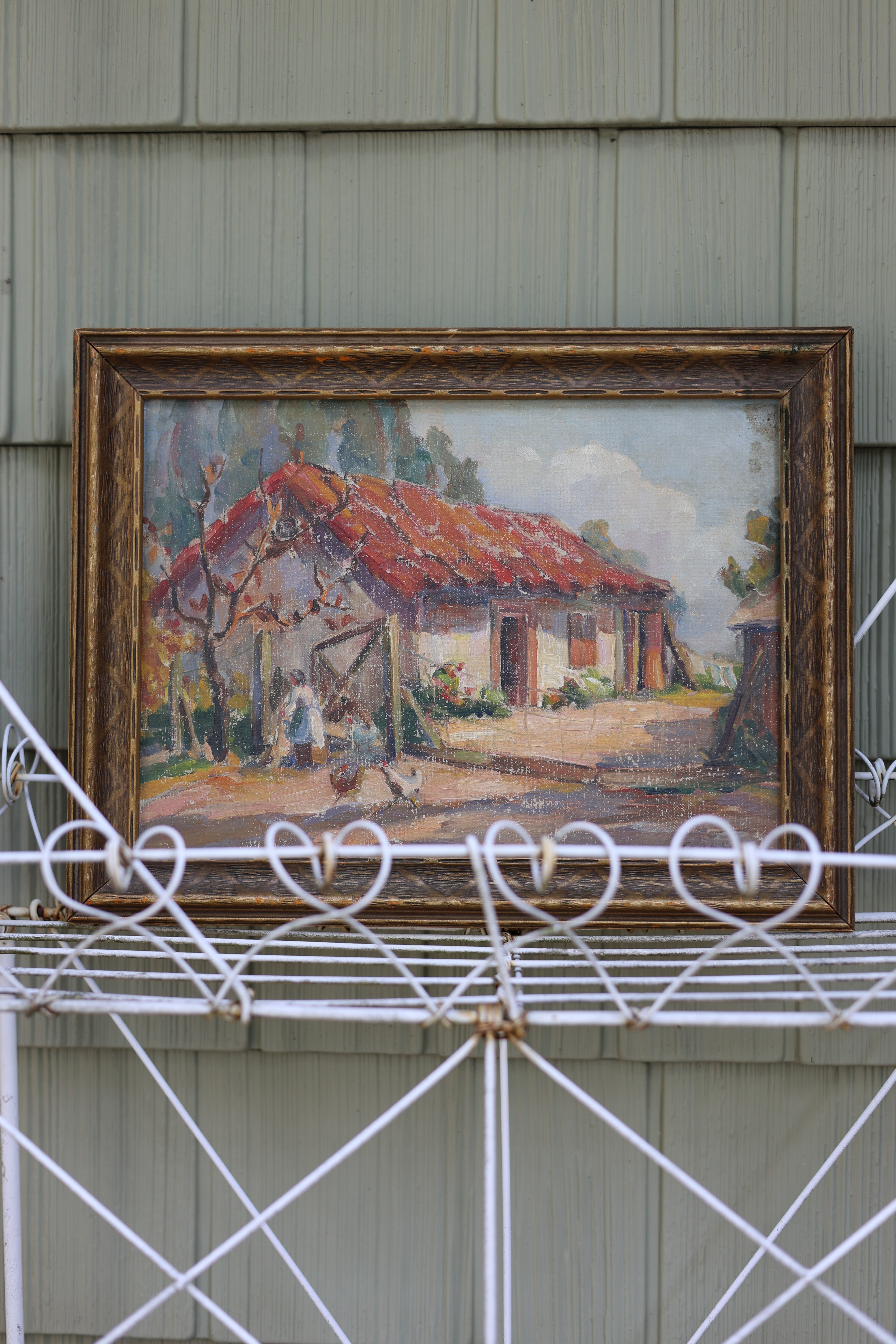 Cottage Farm Oil Painting