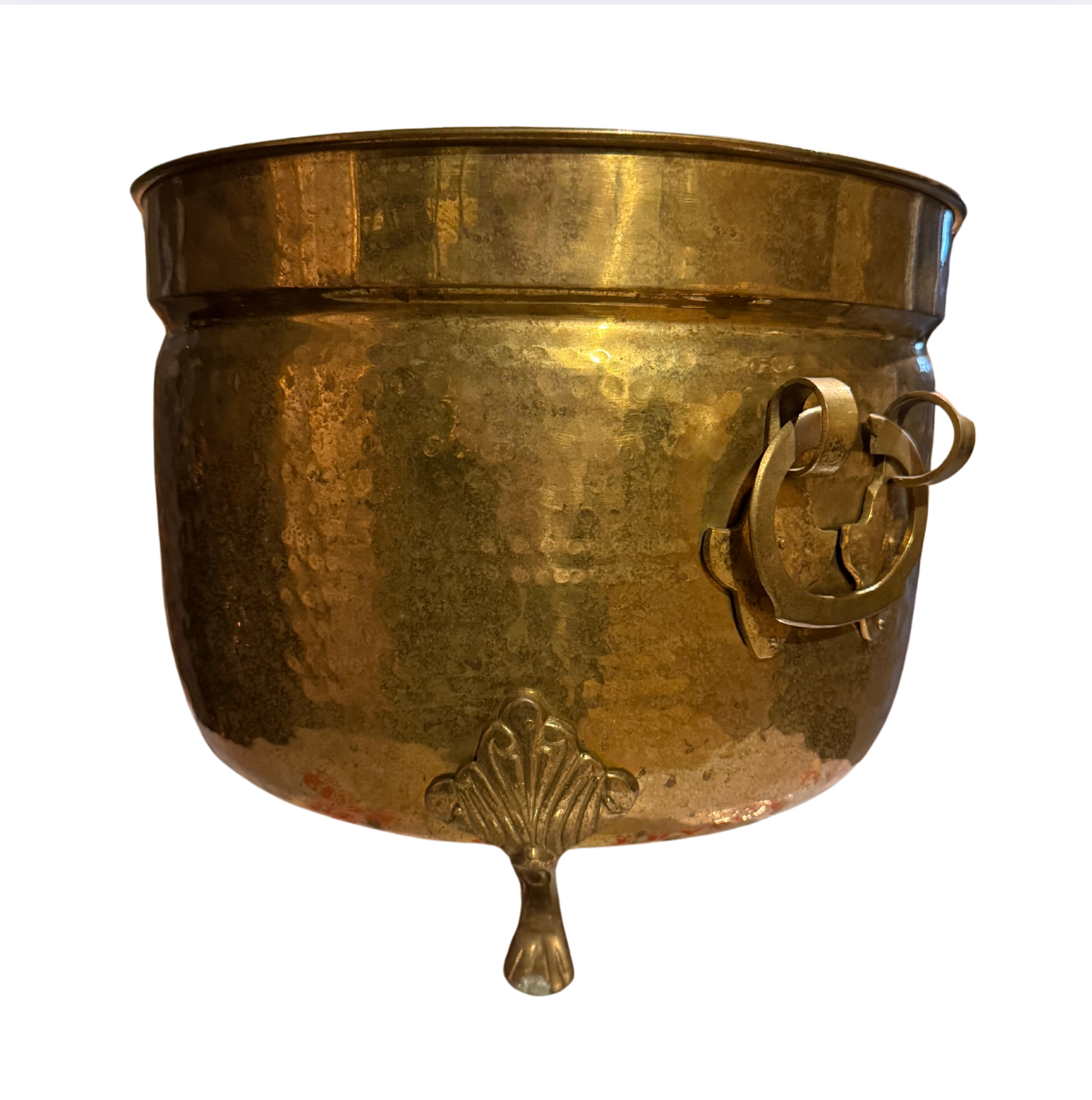 Brass Footed 14" Planter, XL