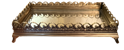 15" Brass Mirror Tray