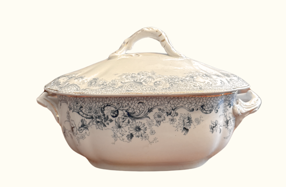 Petite English Transfer Ware Tureen