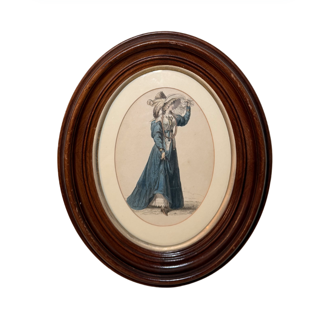 Regency Style Female Portrait Engraving