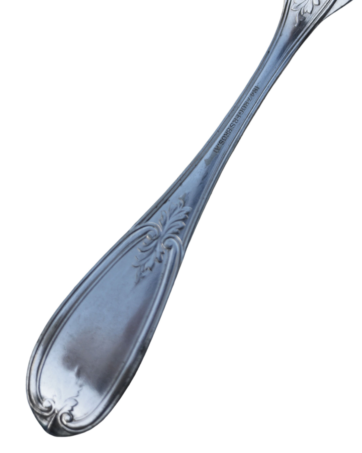 “K” Monogram "Olive" Pattern Pastry Forks-4