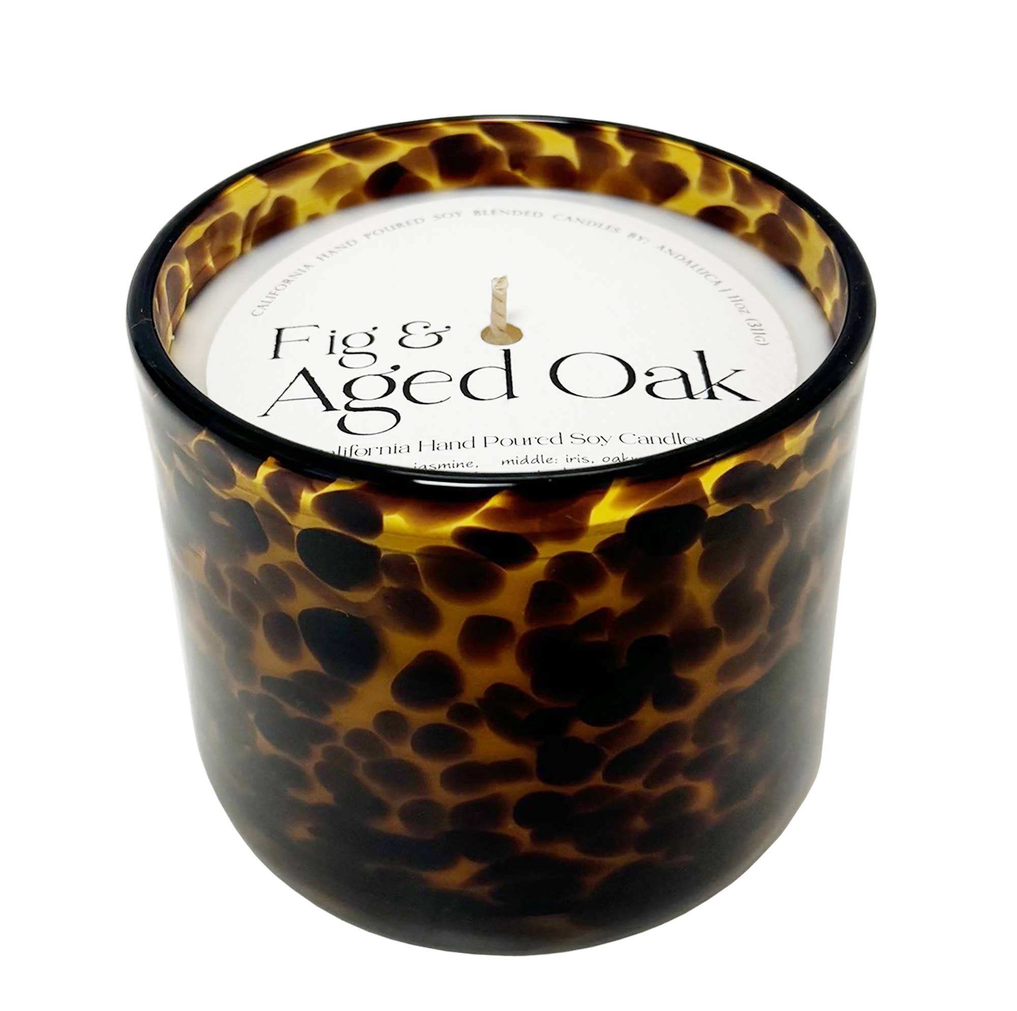 Fig & Aged Oak Amber Tortoise Candle